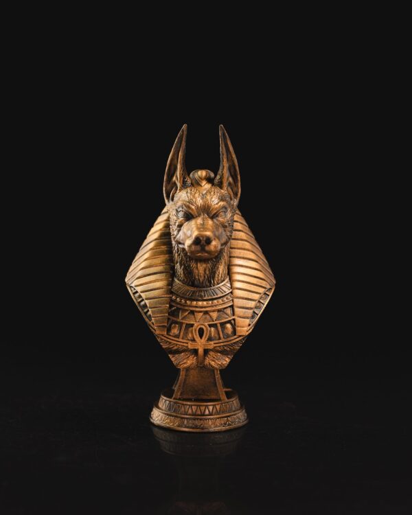 Anubis popiersie złote